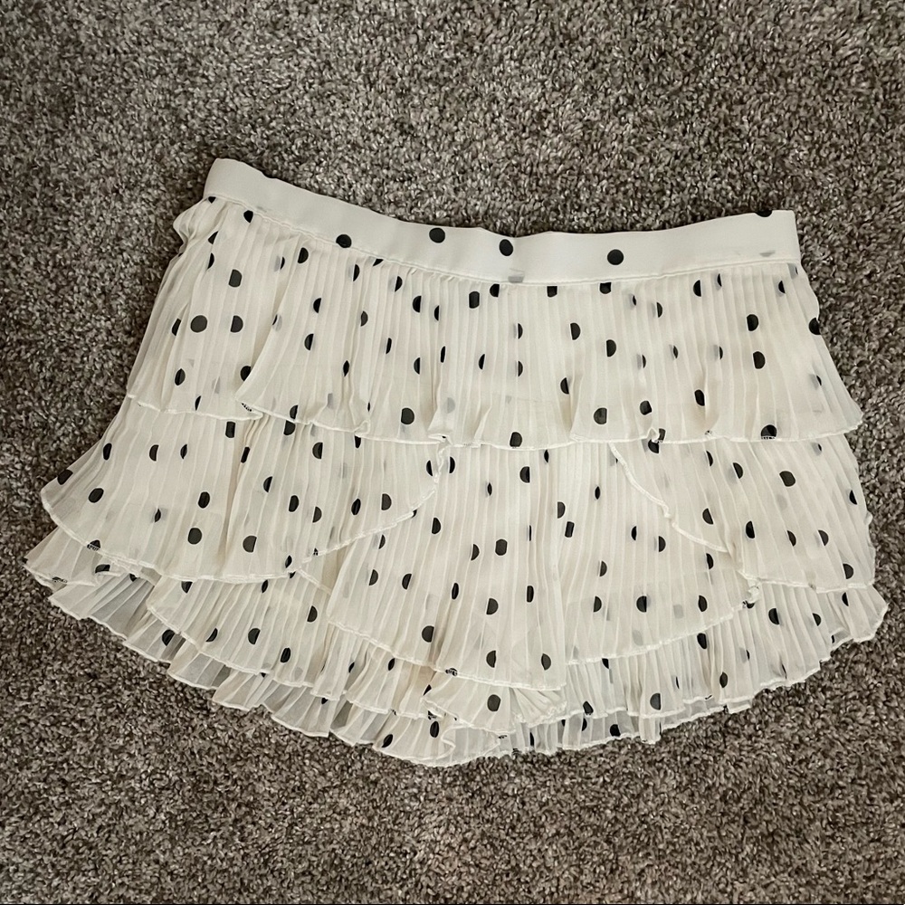 Zara black and white polka dot skirt NWOT